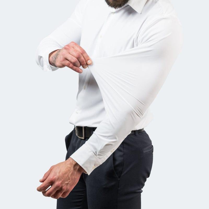 Chemise élastique pour homme en tissu infroissable – Séchage rapide et confort optimal