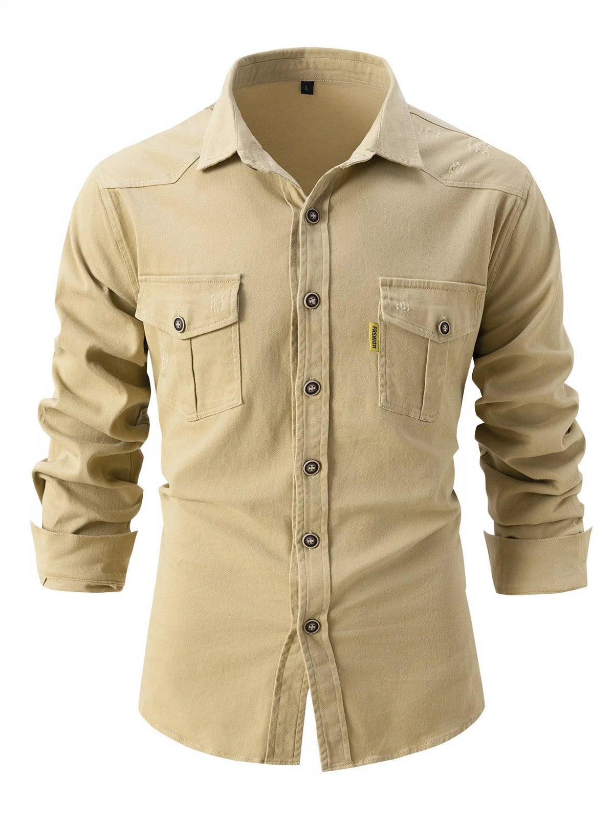 Chemise à manches longues en coton et lin pour homme – Confort et élégance pour l'automne et l'hiver