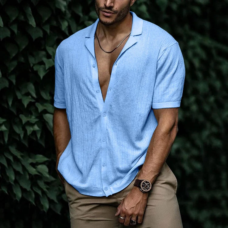 Chemise d'été en lin pour homme – Vêtement décontracté respirant avec coupe flatteuse