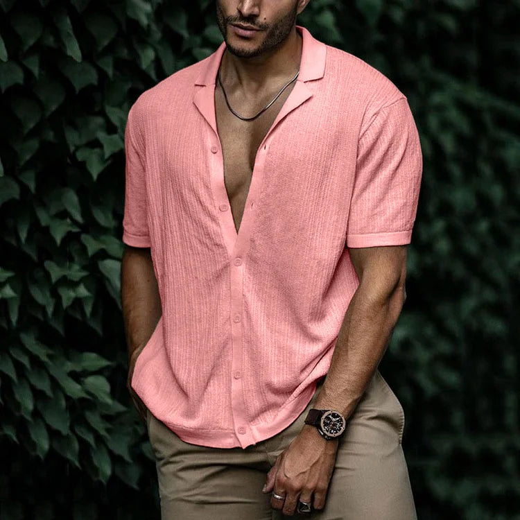 Chemise d'été en lin pour homme – Vêtement décontracté respirant avec coupe flatteuse