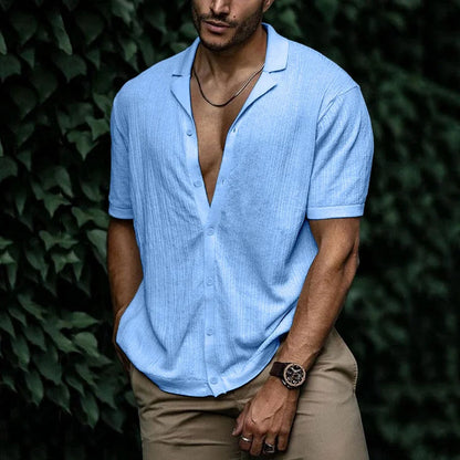 Chemise d'été en lin pour homme – Vêtement décontracté respirant avec coupe flatteuse
