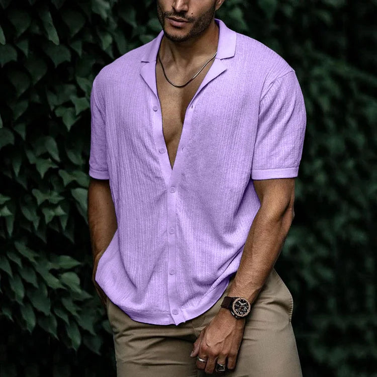 Chemise d'été en lin pour homme – Vêtement décontracté respirant avec coupe flatteuse