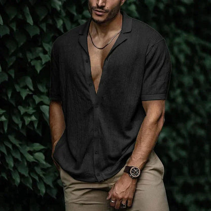 Chemise d'été en lin pour homme – Vêtement décontracté respirant avec coupe flatteuse
