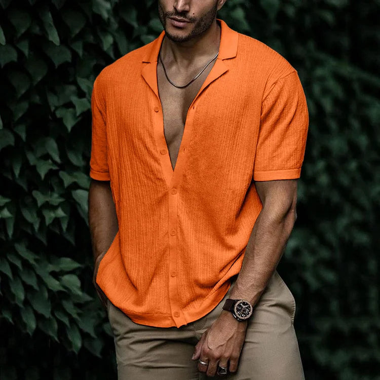 Chemise d'été en lin pour homme – Vêtement décontracté respirant avec coupe flatteuse
