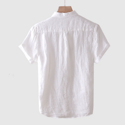 Chemise en lin à manches courtes pour homme – Légère et respirante pour la détente et la plage