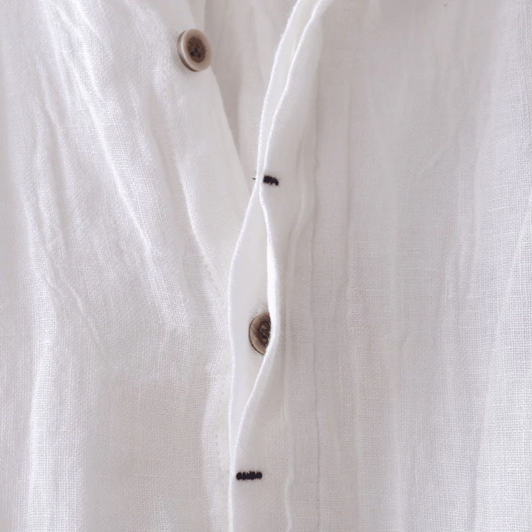 Chemise en lin à manches courtes pour homme – Légère et respirante pour la détente et la plage