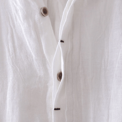 Chemise en lin à manches courtes pour homme – Légère et respirante pour la détente et la plage