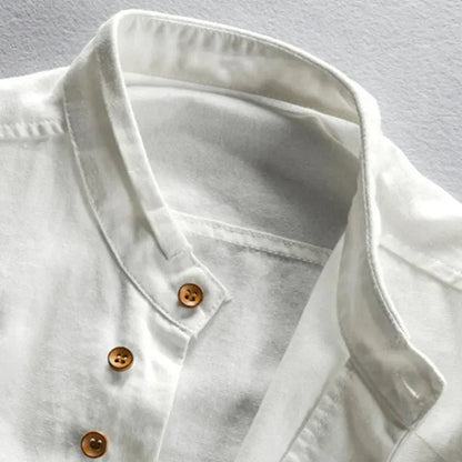 Chemise japonaise en mélange lin-coton pour homme – Coupe polyvalente S-3XL