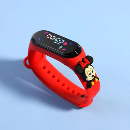 Montre sportive pour enfants à DEL avec motif Mickey – Bracelet électronique étanche pour enfants