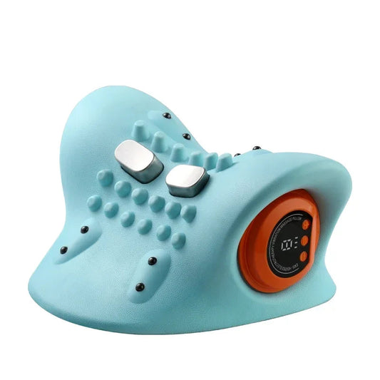 Electric Neck Stretcher with Massage and Heating – Portable Ergonomic Pillow