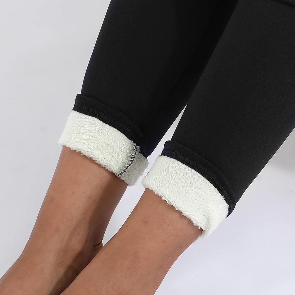 Leggings en polaire chauds et confortables pour femmes – Leggings de sport élastiques pour l'hiver, coupe ajustée, disponibles en plusieurs tailles