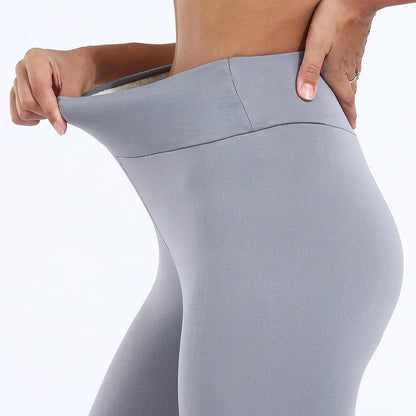 Leggings en polaire chauds et confortables pour femmes – Leggings de sport élastiques pour l'hiver, coupe ajustée, disponibles en plusieurs tailles