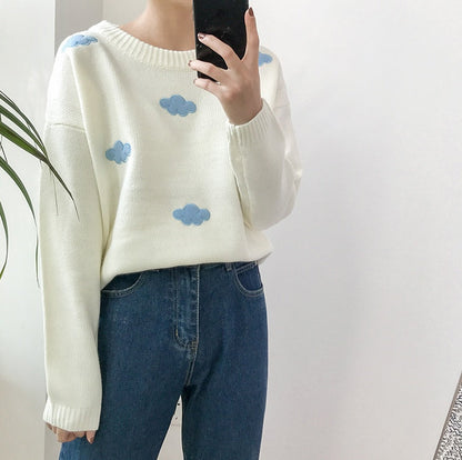 Coco Cloud Sweater | Oversized Knit with Appliqués