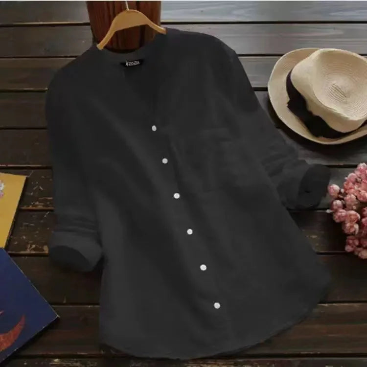 Cardigan long Cora | Coton et lin, col en V pour femmes