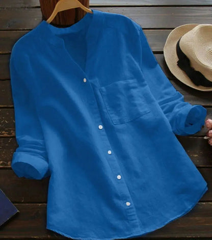 Cardigan long Cora | Coton et lin, col en V pour femmes