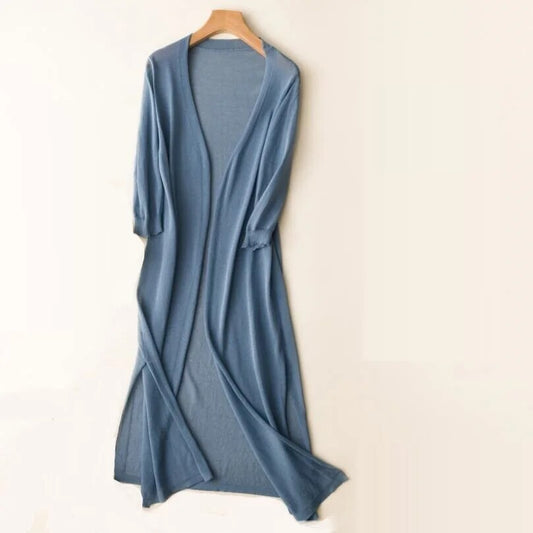 Cora Women's Jacket | Lightweight Long Knit Cardigan