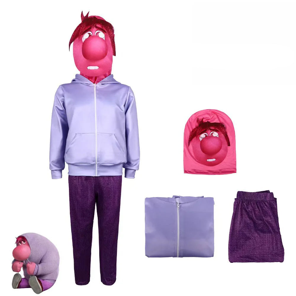 Complete Inside Out 2 Cosplay Costume for Adults and Children – Joy, Sadness, Anger, Disgust, Fear, and Anxiety