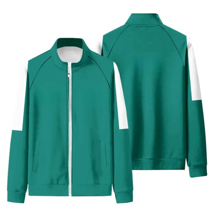 Costume de cosplay Seong Gi-hun de Squid Game – Ensemble pantalon vert et veste pour Halloween et fêtes à thème