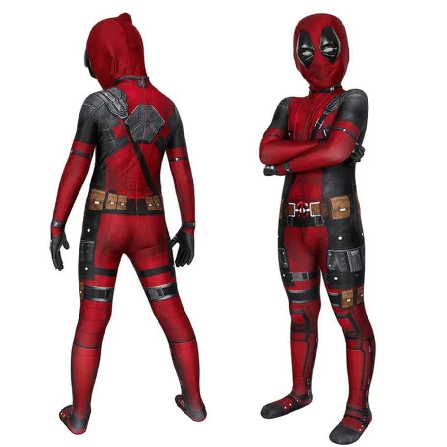 Deadpool Costume for Adults and Children with Mask and Complete Accessories