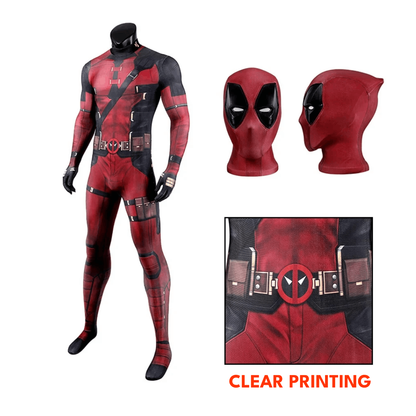Deadpool Costume for Adults and Children with Mask and Complete Accessories