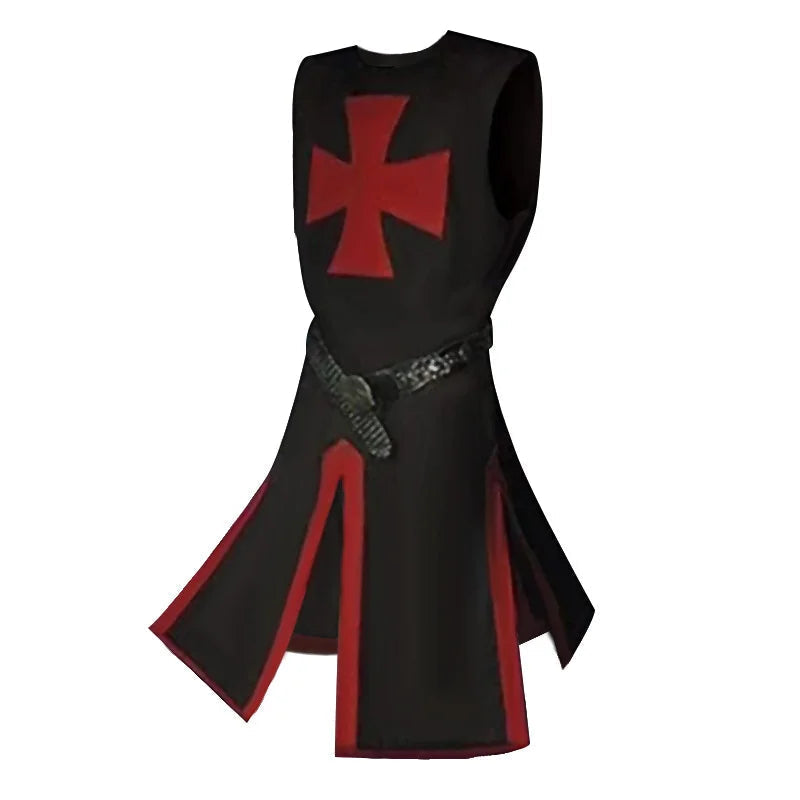 Crossed Knight Templar Costume with Tunic and Cape – Ideal for Halloween and Historical Reenactments