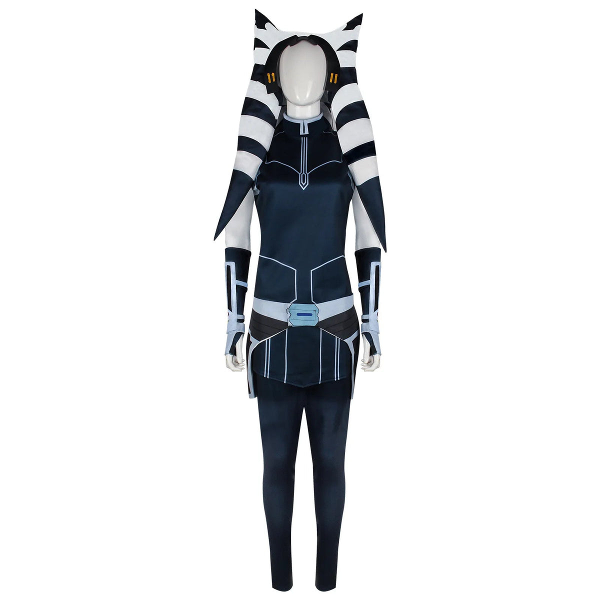 Costume de cosplay Ahsoka Tano pour femmes – Ensemble complet pour Halloween et salon de la bande dessinée