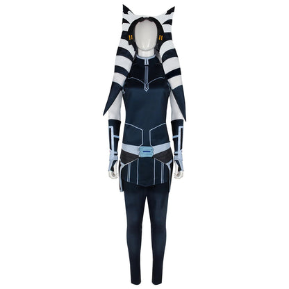 Costume de cosplay Ahsoka Tano pour femmes – Ensemble complet pour Halloween et salon de la bande dessinée