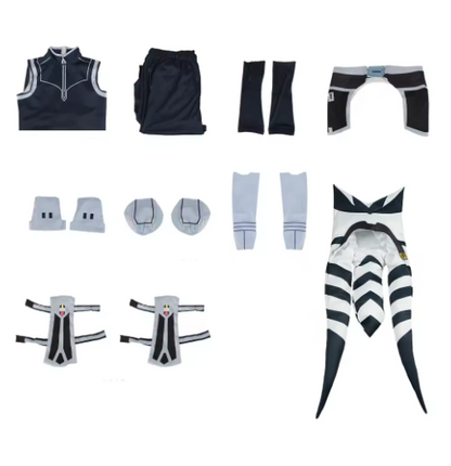 Costume de cosplay Ahsoka Tano pour femmes – Ensemble complet pour Halloween et salon de la bande dessinée