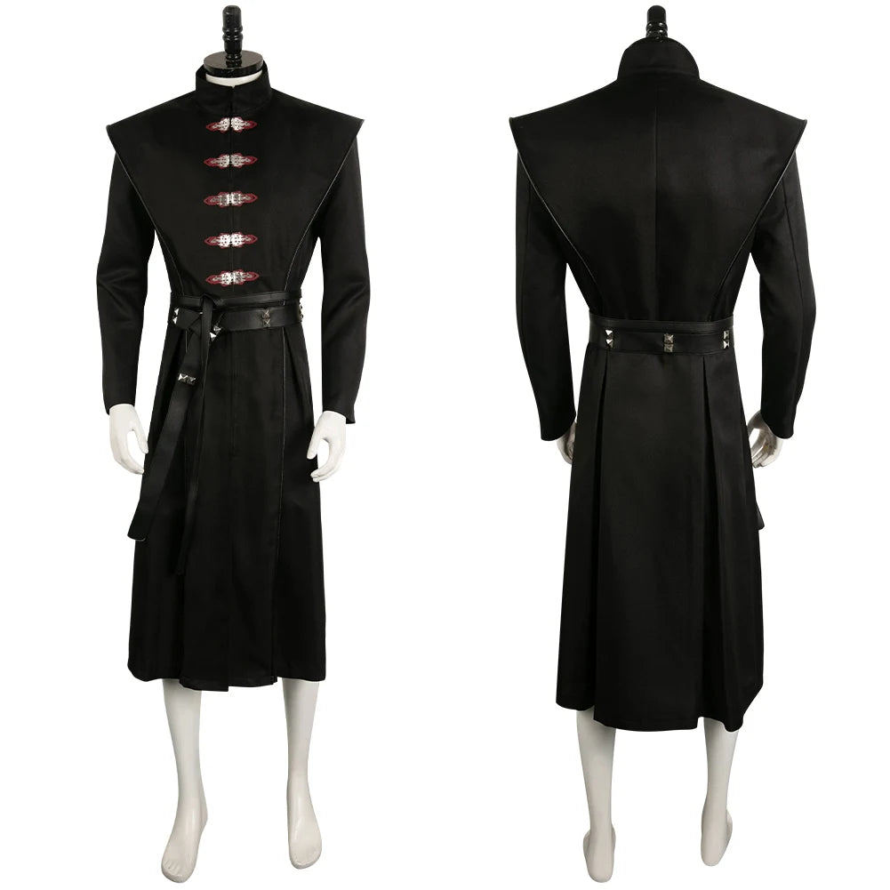Costume de Cosplay Prince Démon Dragon pour Homme – Ensemble Complet avec Manteau, Ceinture et Sac de Taille