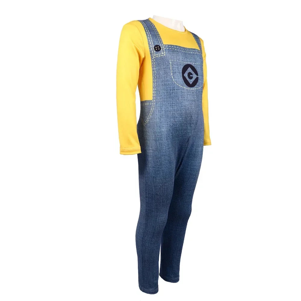 Costume de cosplay Minions unisexe pour Halloween – Ensemble complet avec couvre-chef