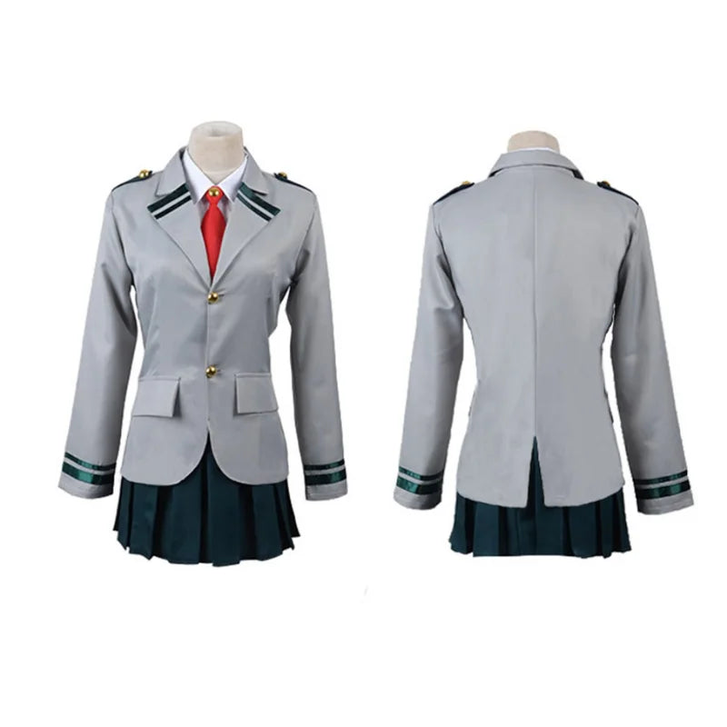Costume de cosplay Mon Héros Académie – Ensemble uniforme scolaire avec veste, chemise, cravate, jupe ou pantalon
