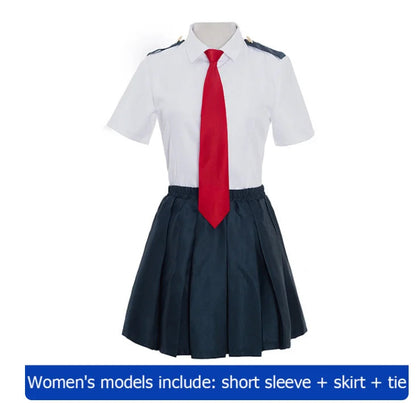 Costume de cosplay Mon Héros Académie – Ensemble uniforme scolaire avec veste, chemise, cravate, jupe ou pantalon
