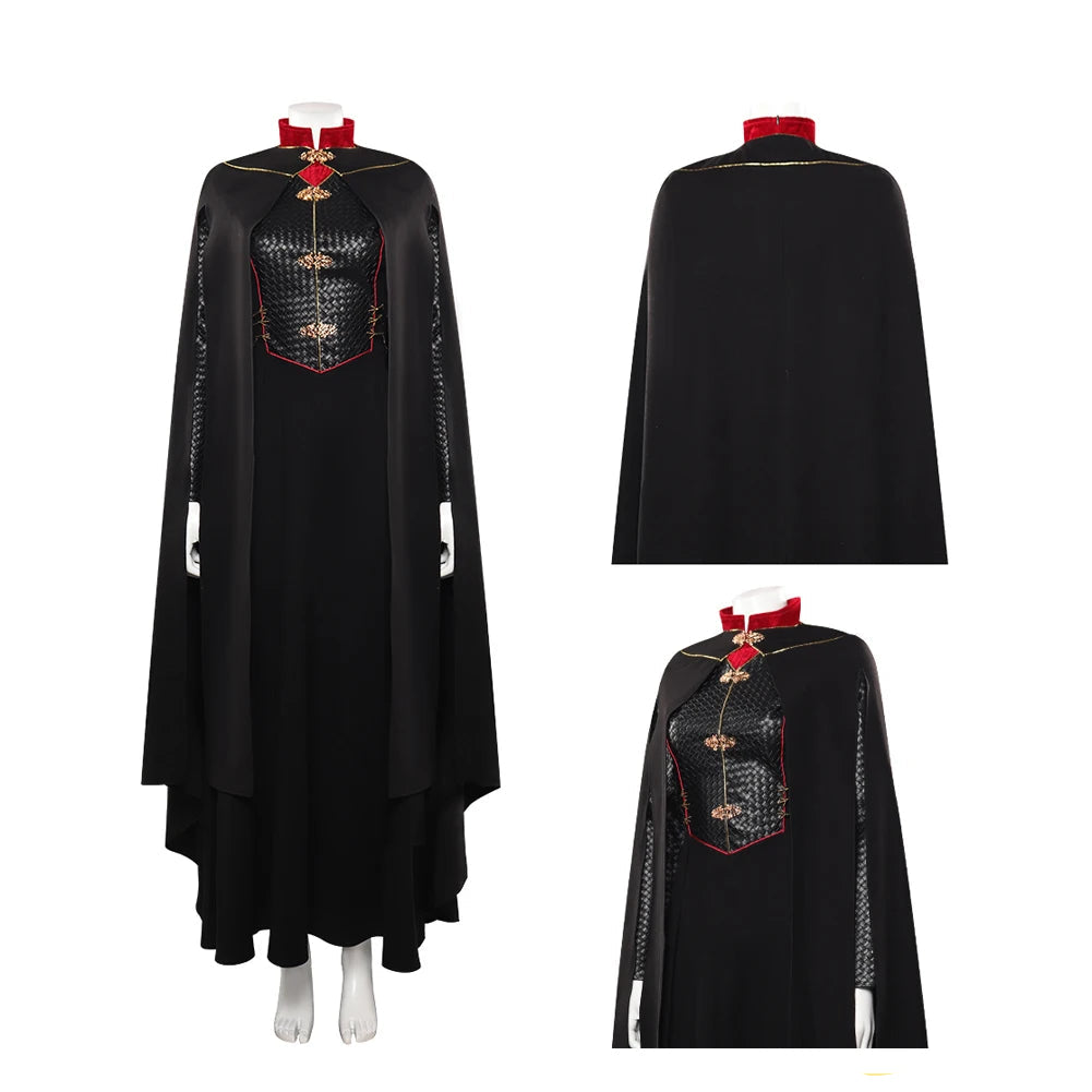 Costume de cosplay Targaryen avec manteau et robe – Ensemble unisexe pour la fête d'Halloween