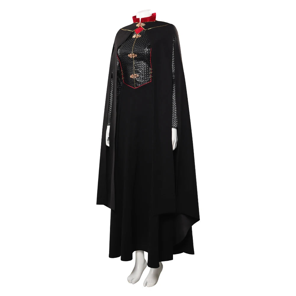 Costume de cosplay Targaryen avec manteau et robe – Ensemble unisexe pour la fête d'Halloween