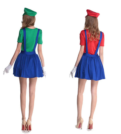 Costume Luigi pour adultes – Combinaison complète de déguisement Halloween 2025
