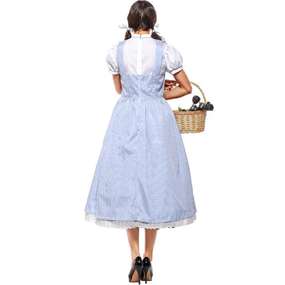 Costume de robe en vichy bleu de Dorothy pour Halloween et déguisement – Tenue d'époque authentique