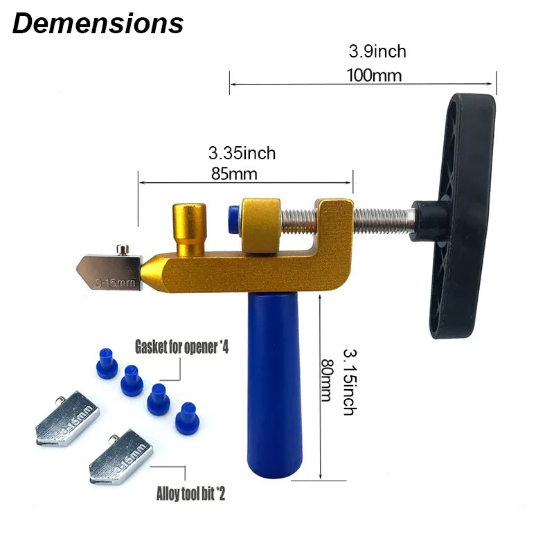 Ceramic Tile Breaker Knife with Diamond Roller Tool – Portable and Practical
