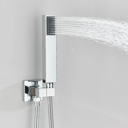 Crisp Shower Faucet System | 2-Way Rainfall Mixer with Hand Sprayer
