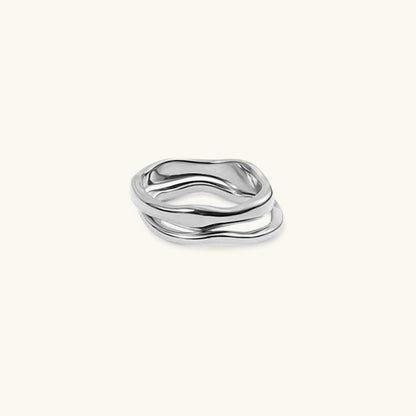 Bague pour femme plaquée or taille 49 mm 52 mm 54 mm acier inoxydable