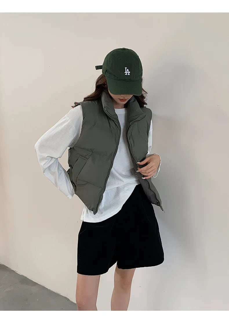 Dara Down Vest | Cropped Boxy, Lightweight Warmth