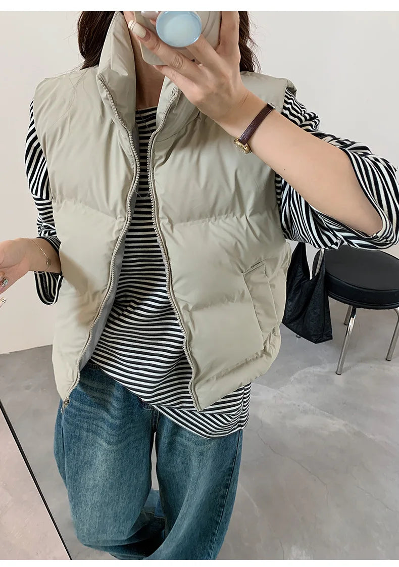 Dara Down Vest | Cropped Boxy, Lightweight Warmth