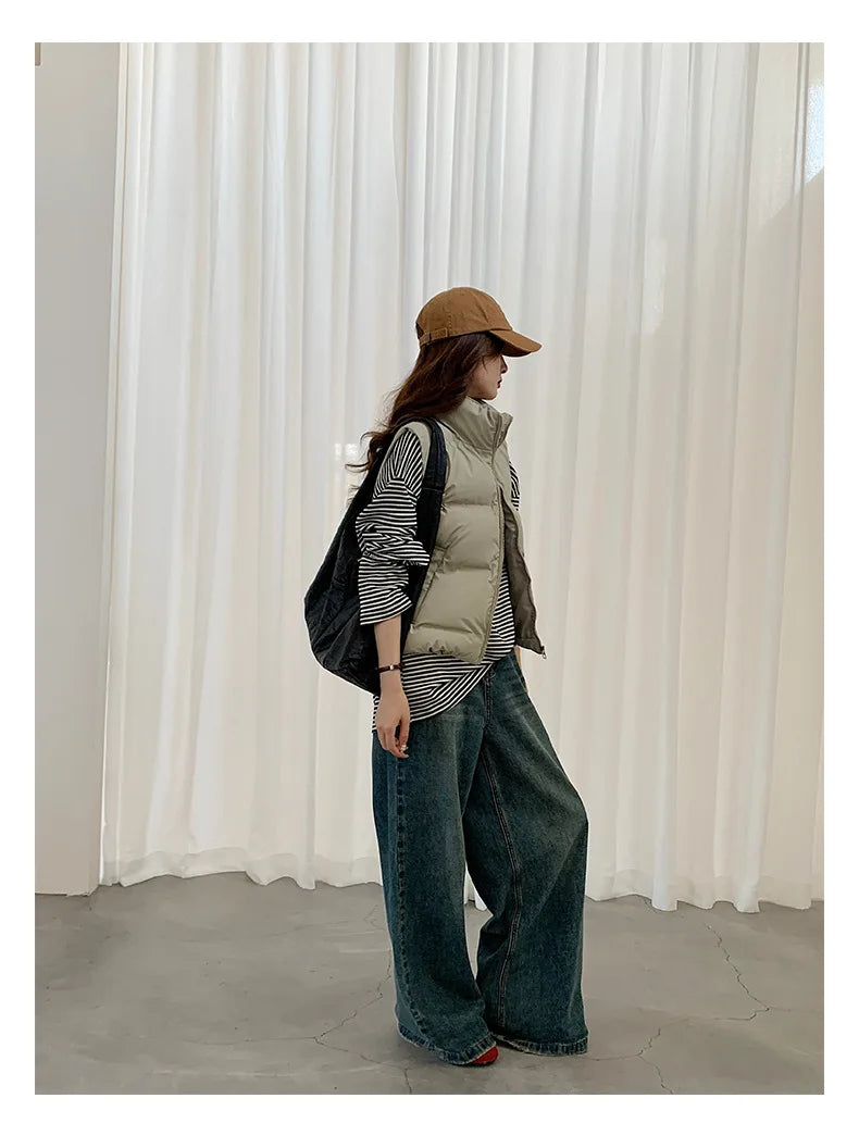 Dara Down Vest | Cropped Boxy, Lightweight Warmth