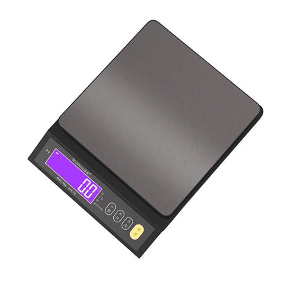 Balance de cuisine numérique – Outil de pesée étanche en acier inoxydable avec affichage à cristaux liquides, capacité de 5 kg/0,1 g et 10 kg/1 g