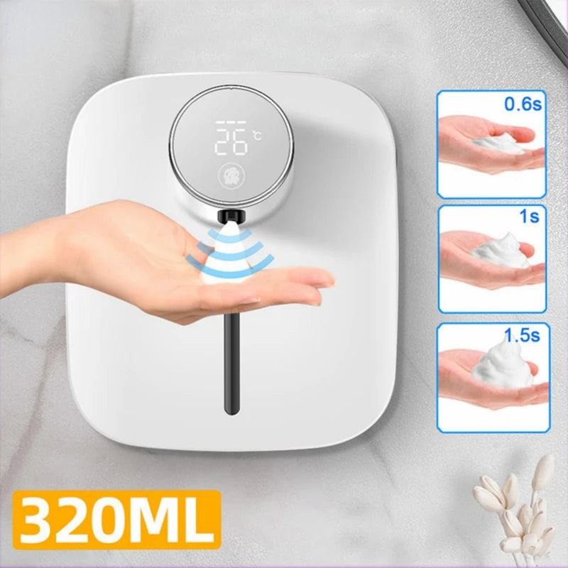 Distributeur de savon mural automatique avec capteur infrarouge – Rechargeable par USB et design sans contact