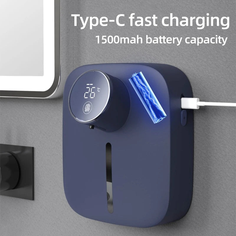 Distributeur de savon mural automatique avec capteur infrarouge – Rechargeable par USB et design sans contact