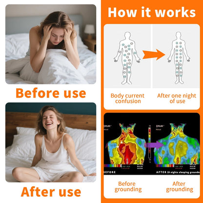 Drap de lit en coton et fibre d'argent pour un sommeil apaisant – Lavable en machine, antistatique, neutre