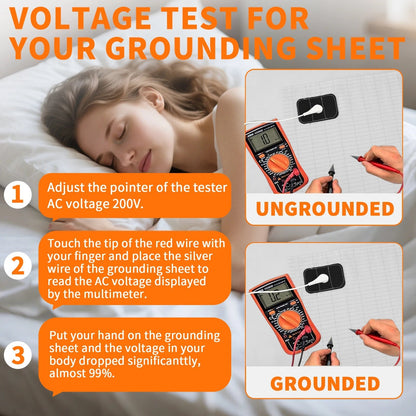 Drap de lit en coton et fibre d'argent pour un sommeil apaisant – Lavable en machine, antistatique, neutre
