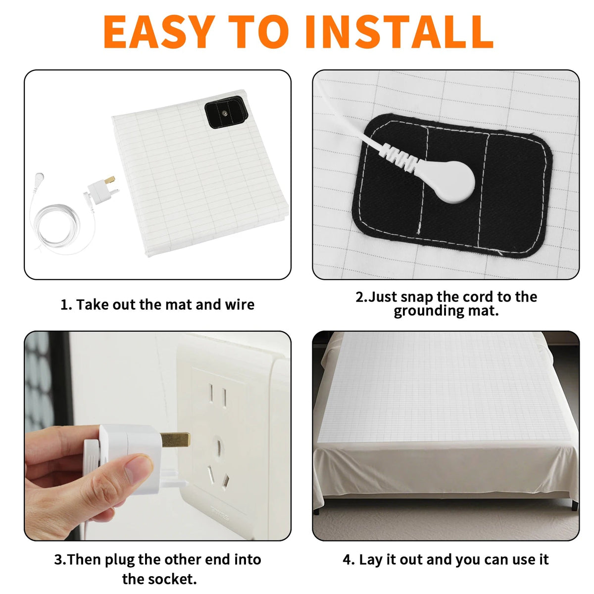 Drap de lit en coton et fibre d'argent pour un sommeil apaisant – Lavable en machine, antistatique, neutre