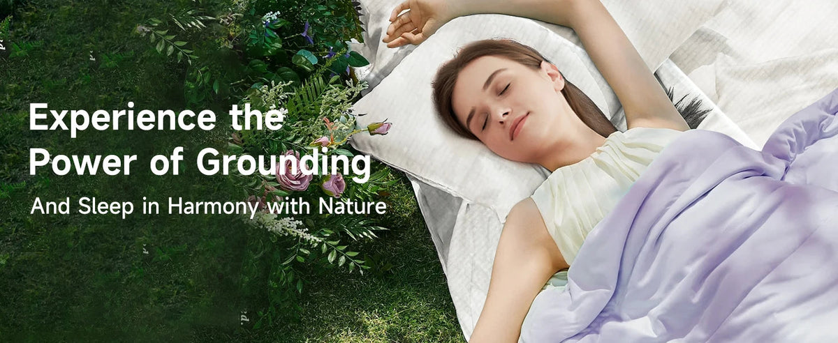 Drap de lit en coton et fibre d'argent pour un sommeil apaisant – Lavable en machine, antistatique, neutre
