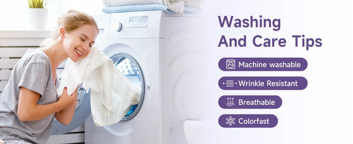 Drap de lit en coton et fibre d'argent pour un sommeil apaisant – Lavable en machine, antistatique, neutre